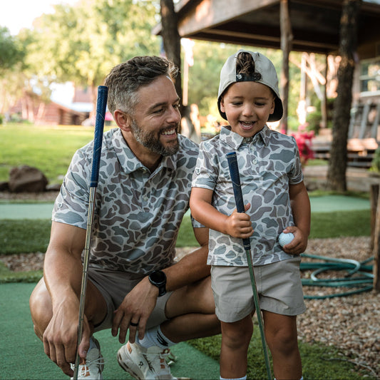 Father and Son Bundle - Performance Polo - Classic Deer Camo
