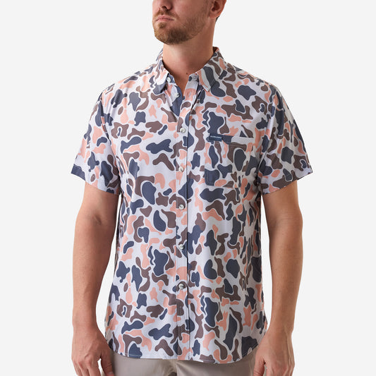 Performance Button Up - Vintage Camo
