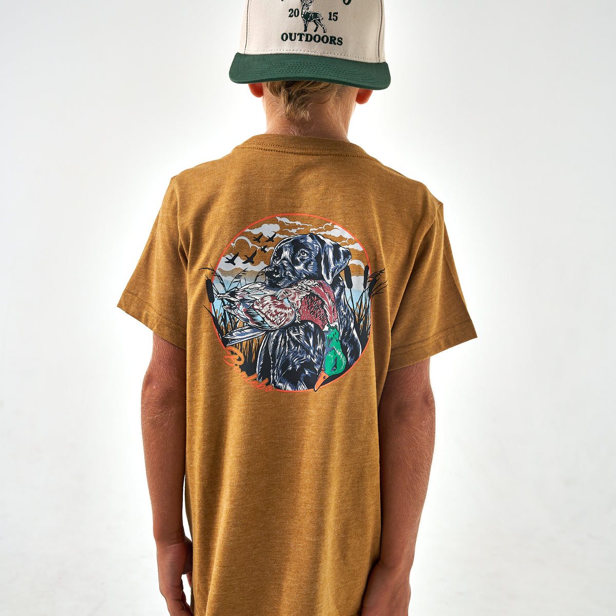 Youth Tee - Duck And Dog - Light Brown