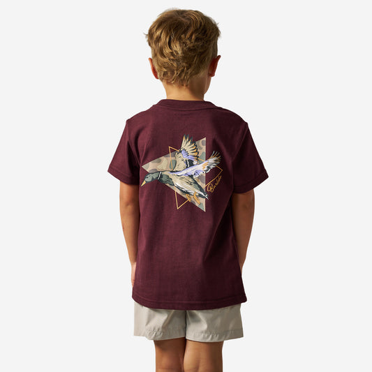 Youth Short Sleeve Tee - Pintail Triangle Duck - Maroon