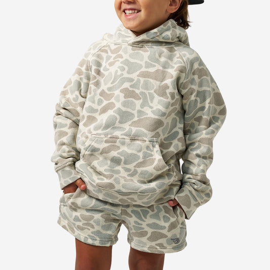 Youth Vintage Washed Hoodie - Classic Deer Camo