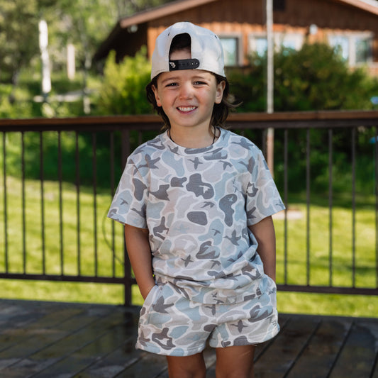 Youth Vintage Washed Tee - Mallard Mayhem Camo