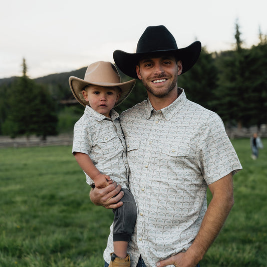 Father and Son Bundle - Performance Western Shirt - Skull Rancher
