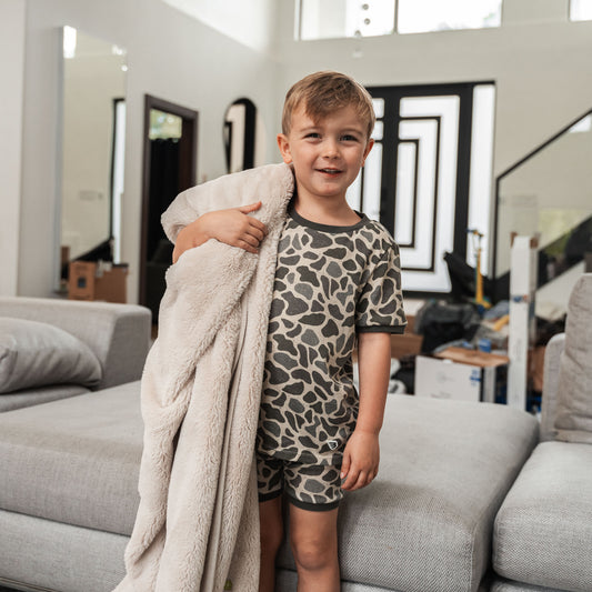 Youth Sleep Short Set- Classic Deer Camo