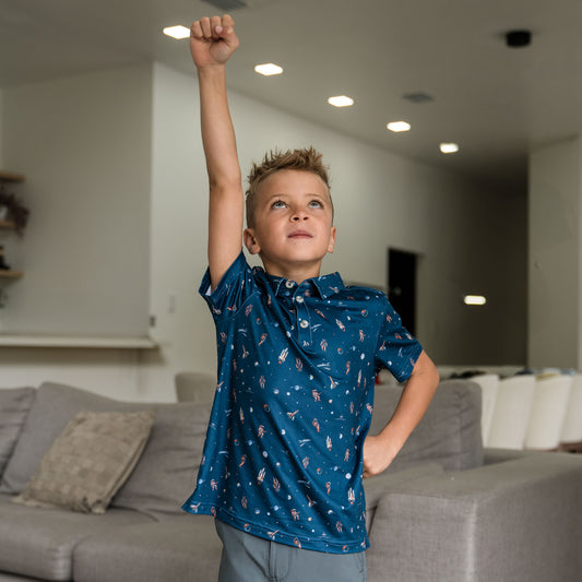 Youth Performance Polo - To The Moon