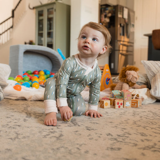 Baby Zip Up - Sage Lightning