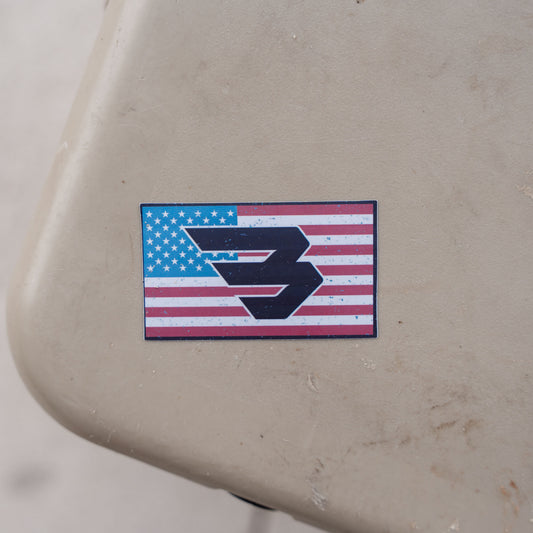 BURLEBO Sticker - Flying B USA Flag