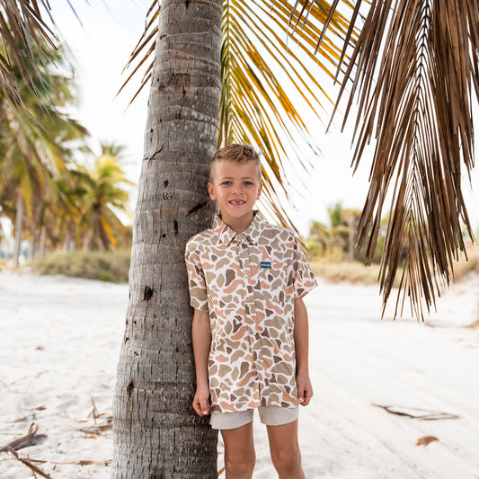 Youth Performance Button Up - Venado Camo
