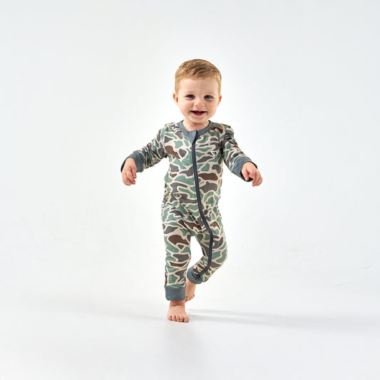 Baby Zip Up - Retro Duck Camo