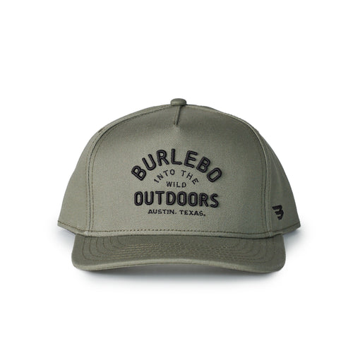 Green cap with 'Burlebo' branding on a white background