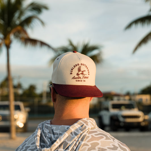 Cap - Classic Duck - Cream & Maroon