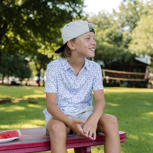 Youth Performance Polo - Old Glory
