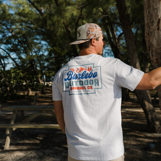 Short Sleeve Tee - Mountain Range - Ash Grey