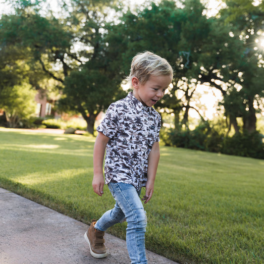 Youth Performance Button Up - Brush Country