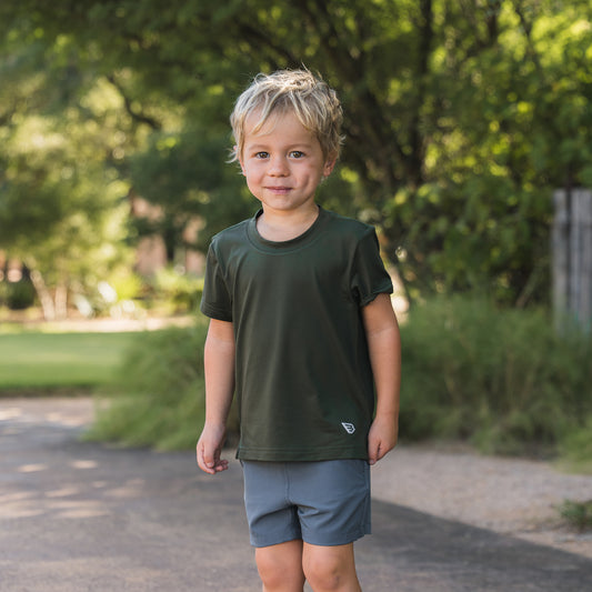 Youth Go To Tee - Mallard Green