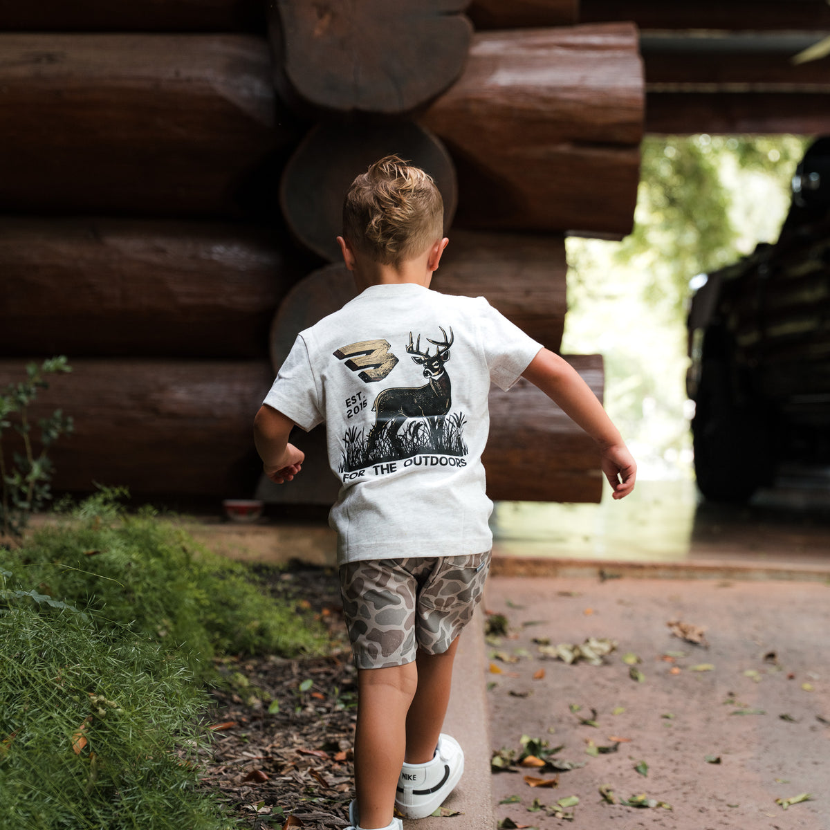 Youth - Short Sleeve Tee - For The Outdoors - Oatmeal