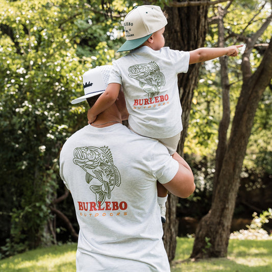 Father and Son Bundle - Short Sleeve Tee - Fish Wild - Ash Grey