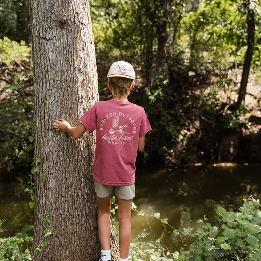 Youth Short Sleeve Tee - Classic Duck - Heather Red