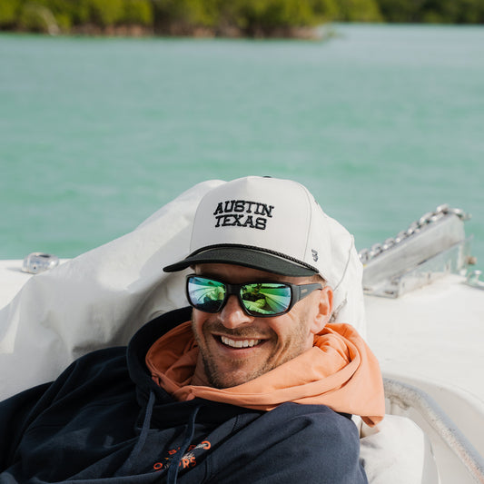 Cap - Austin Texas - Cream & Black