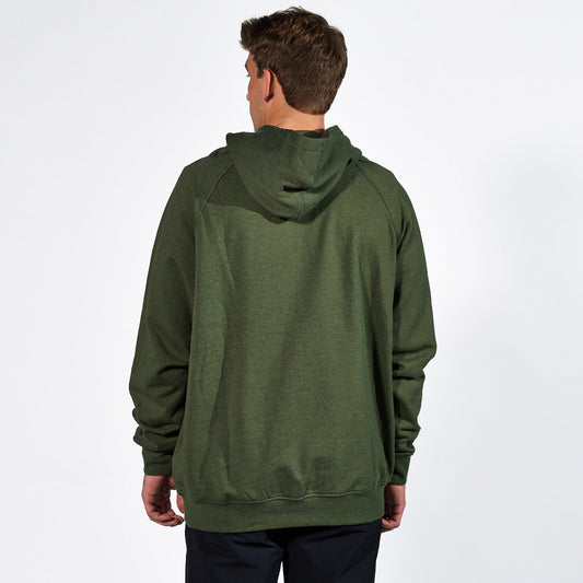 Fleece Hoodie - Elk Horn - Heather Olive