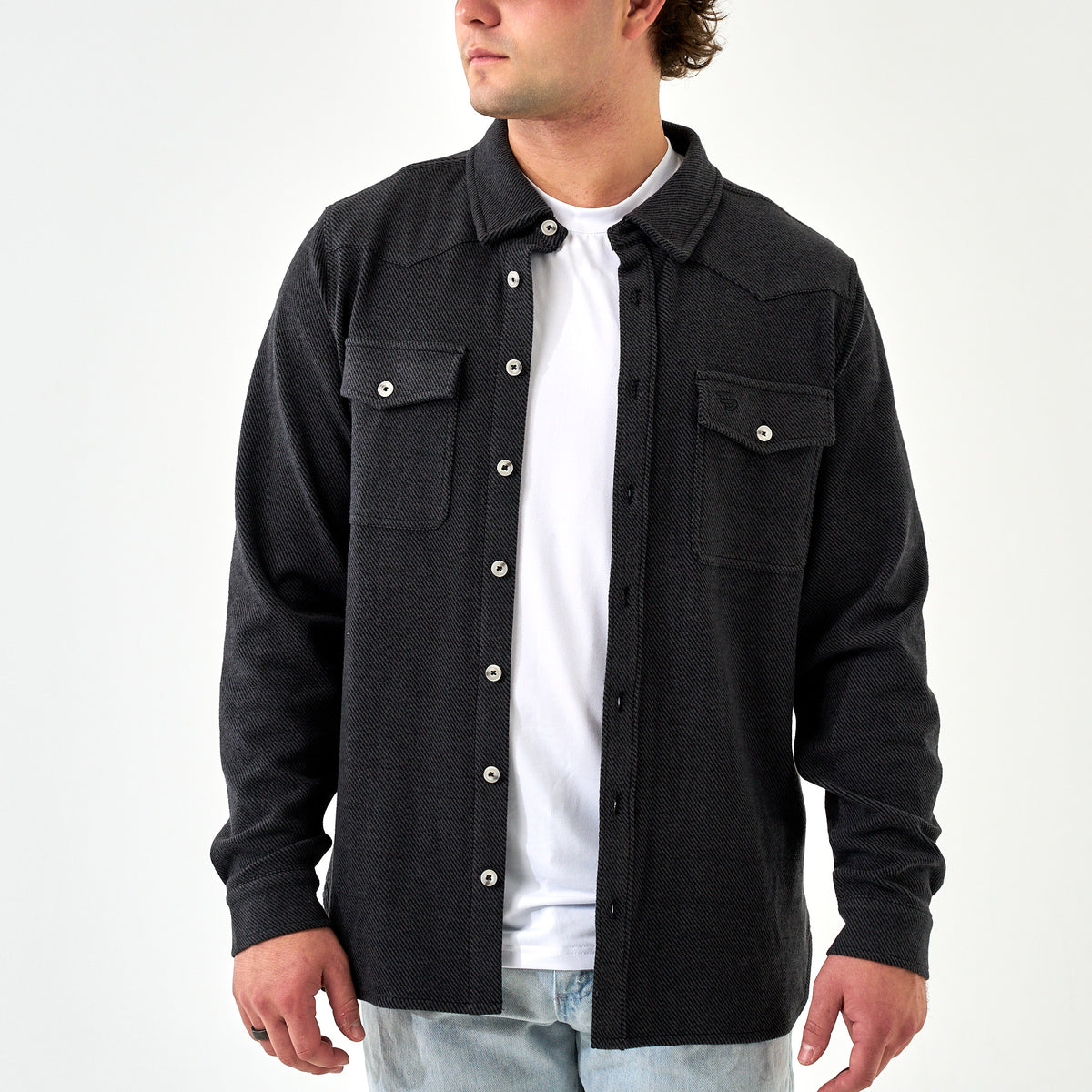 Long Sleeve -  Austin Shirt - Heather Black