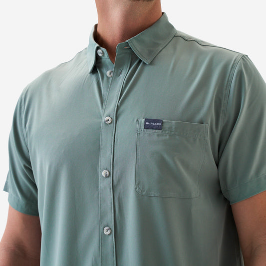 Performance Button Up - Sage