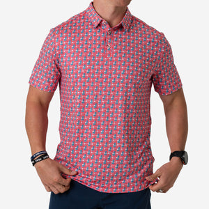 Performance Polo - American Flag Print