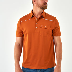 Pearl Snap Performance Polo - Orange