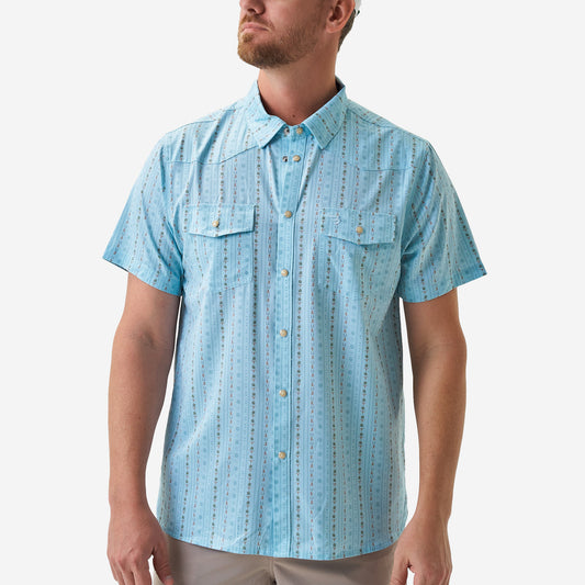 Performance Western Shirt - BURLEBO Ranch - Blue Jean