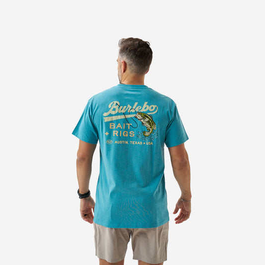 Father and Son Bundle - Short Sleeve Tee - Bait and Rigs - Cyan