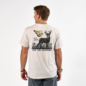 Short Sleeve Tee - For The Outdoors - Oatmeal