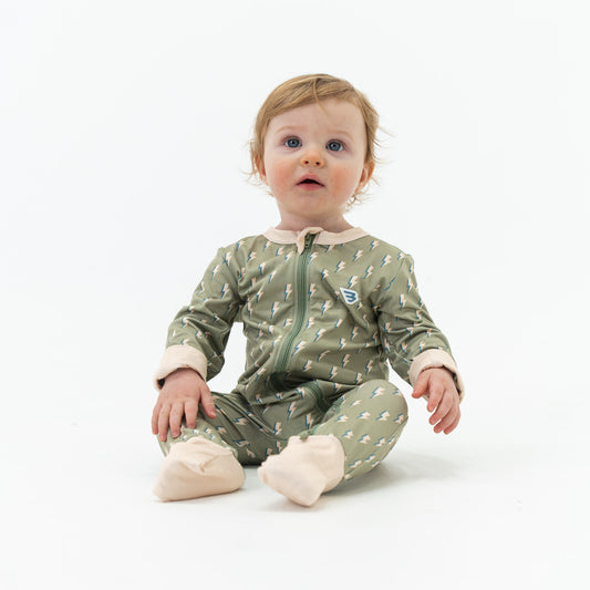 Baby Zip Up - Sage Lightning