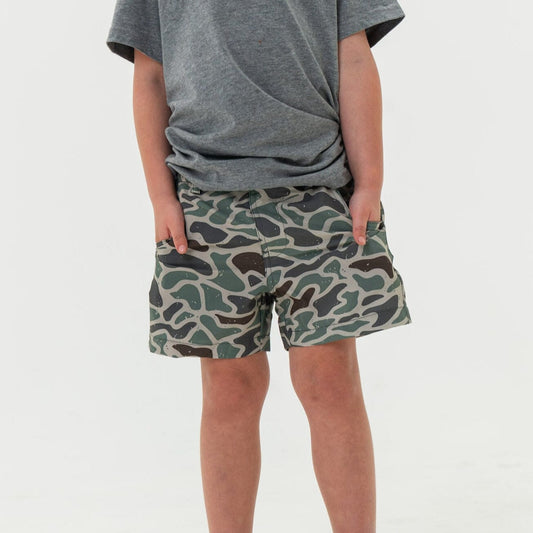 Youth Everyday Short - Retro Duck Camo - Grey Pocket