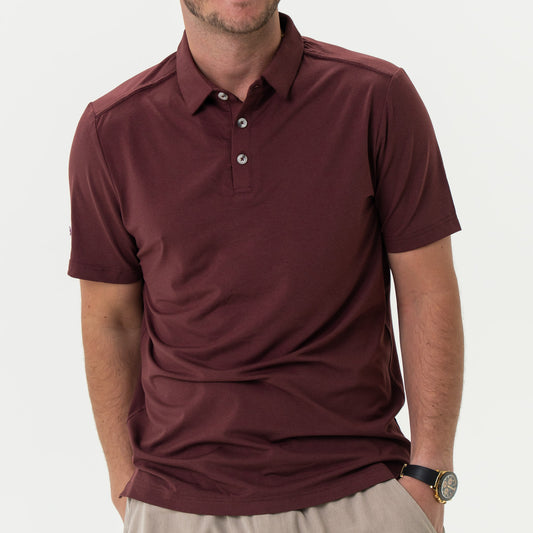 Performance Polo - Heather Maroon