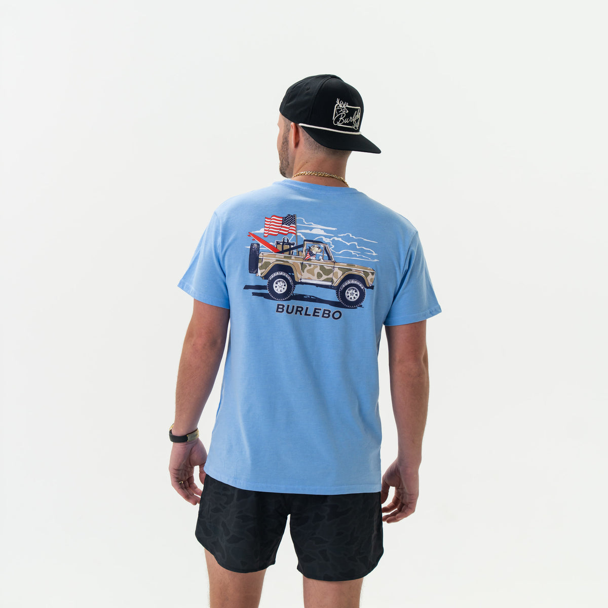 Short Sleeve Tee - Camo Beach Cruiser - Heather Periwinkle