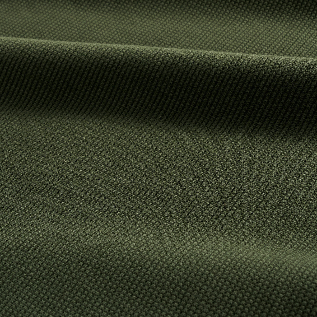 Detail of the Mallard Green Thermal Hoodie waffle knit fabric