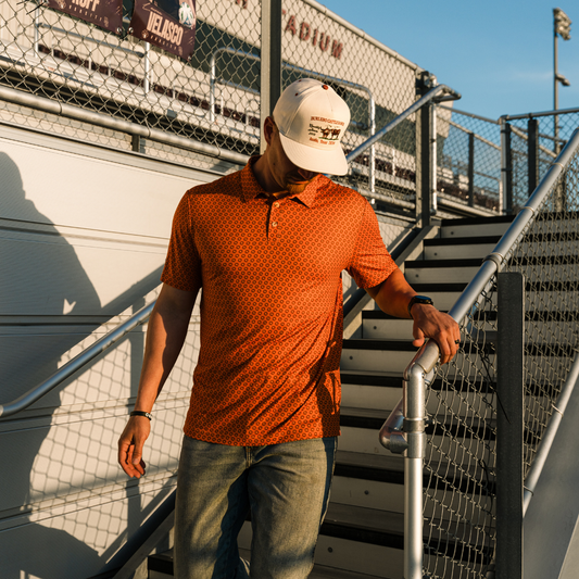 Performance Polo - Vintage Helmets - Orange