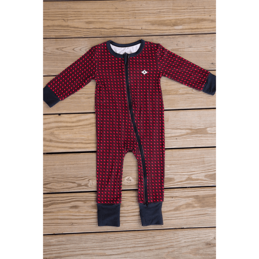 Baby Zip Up - Texas - Black & Red