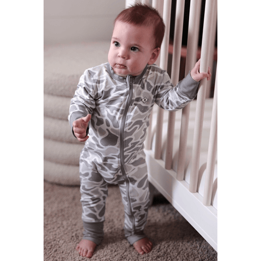 Baby Zip Up - White Camo