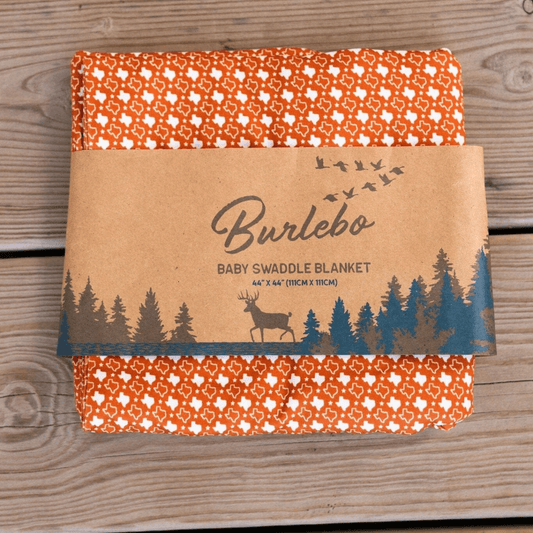 Baby Swaddle - Texas - Orange & White