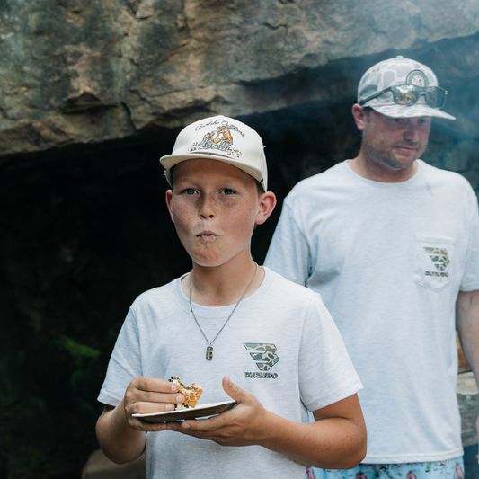 Youth Short Sleeve Tee - Flying B Logo - Heather Ash Grey