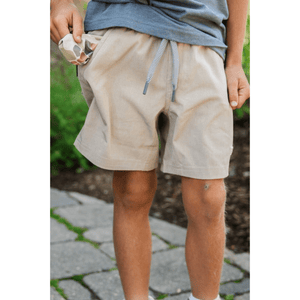 Youth Athletic Short - Heather Khaki - Driftwood Camo Liner