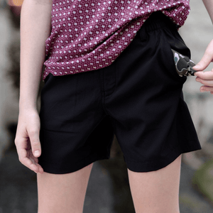 Youth Everyday Short - Matte Black - Throwback Camo Pocket