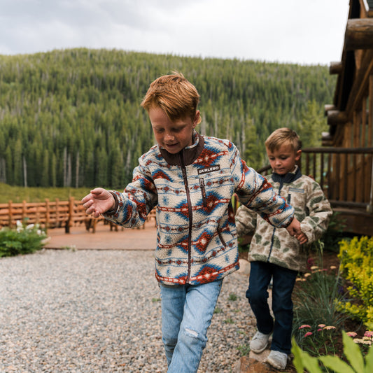 Youth Mountain Fleece Sherpa - Full Zip Jacket - Arizona Aztec