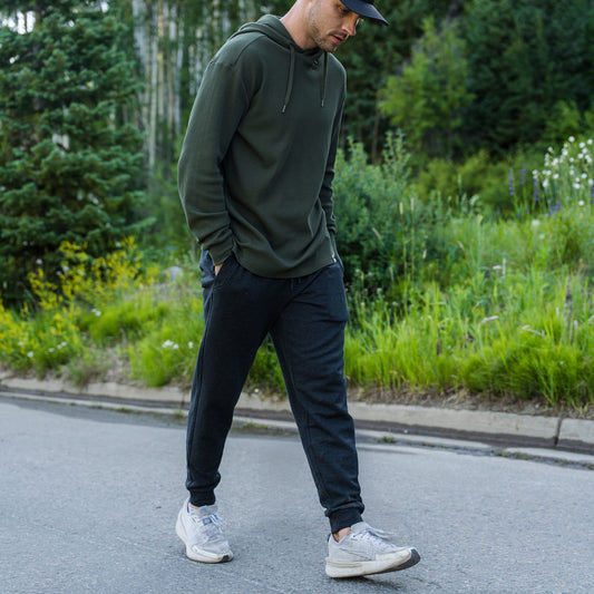 Fleece Jogger - Heather Black
