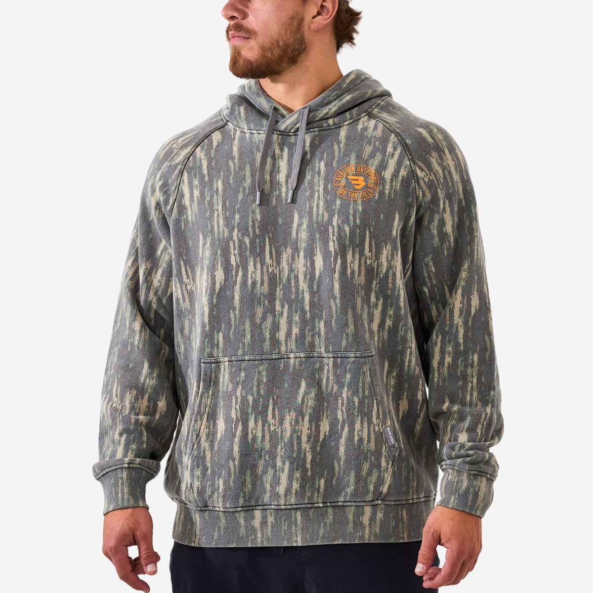 Vintage Washed Graphic Hoodie - Field Badge