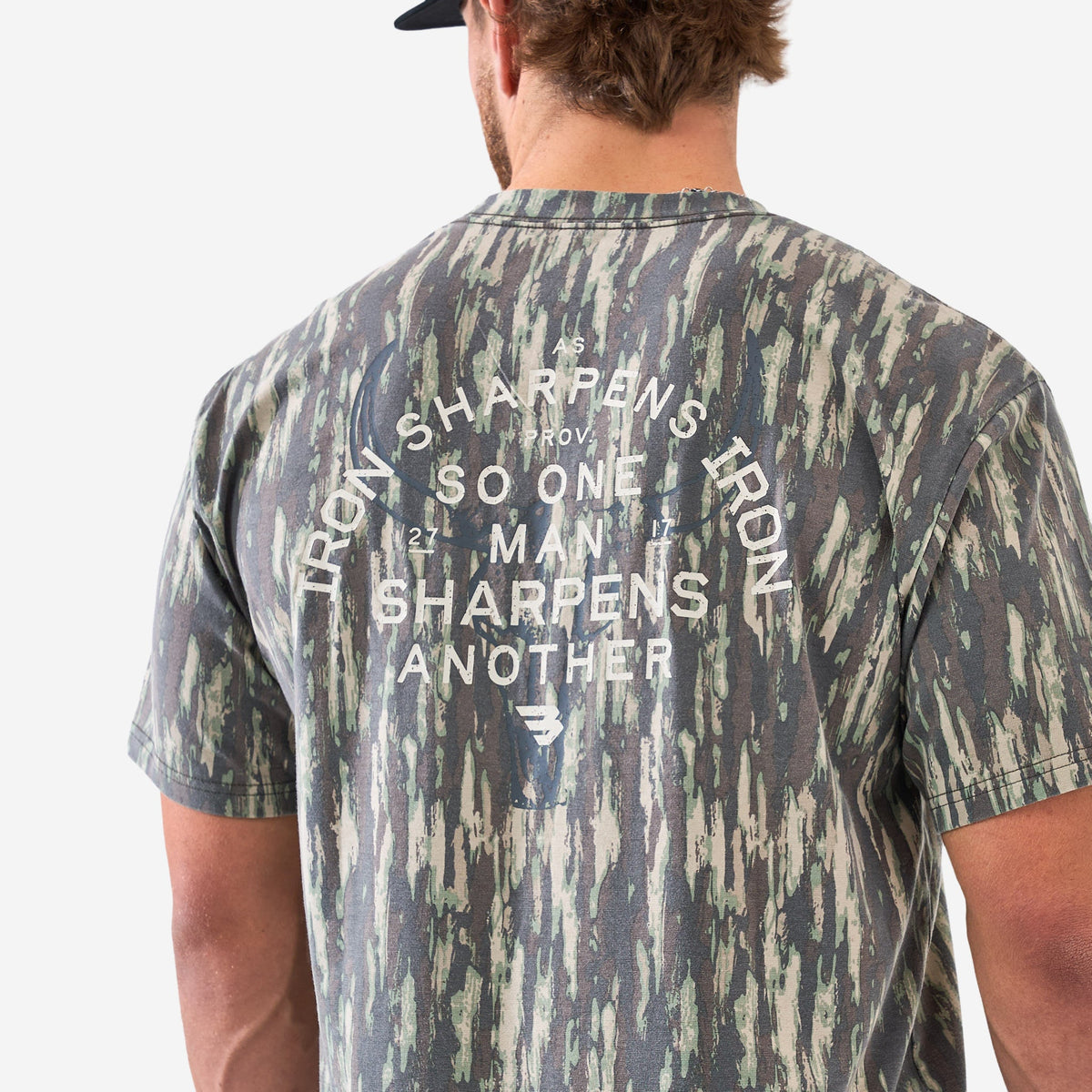 Vintage Washed Graphic Tee - Proverbs 27:17 - Midland Camo — image 5