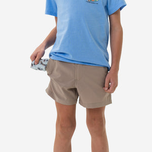 Youth Everyday Short - Cobblestone Khaki - Duck Hunt Pocket