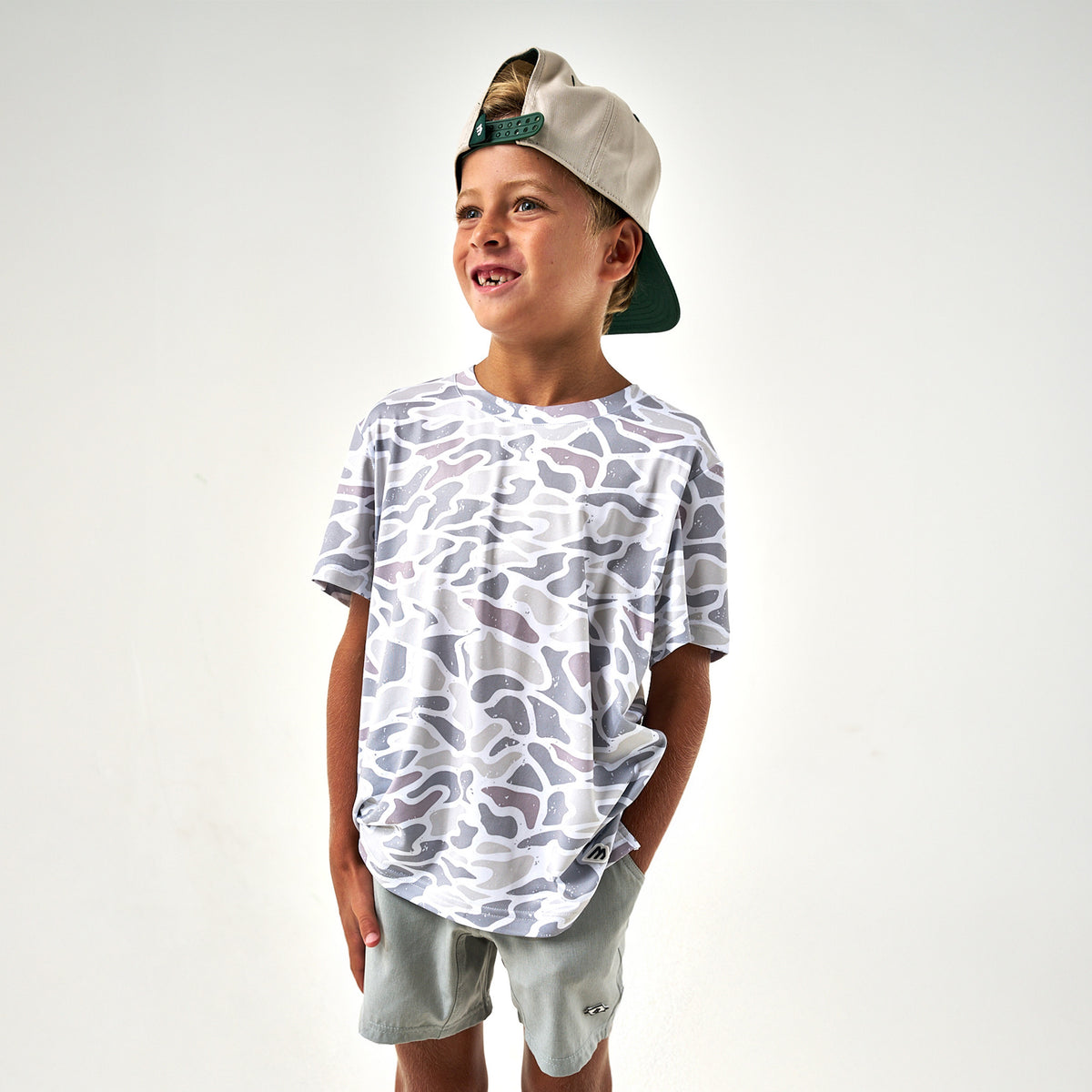 Youth - Go To Tee - White Camo