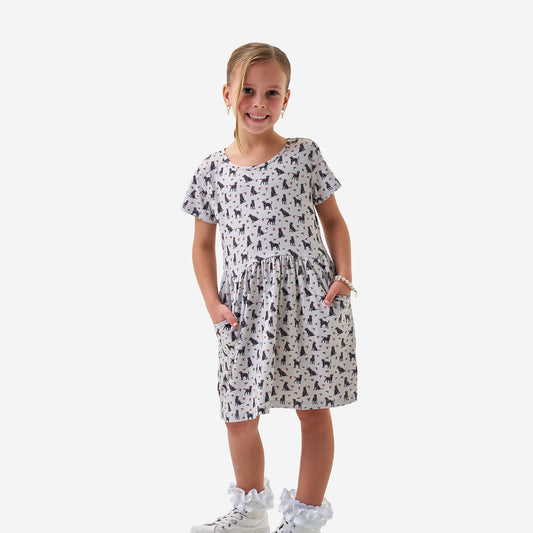 Youth Moxie Dress - Ducks and Dogs